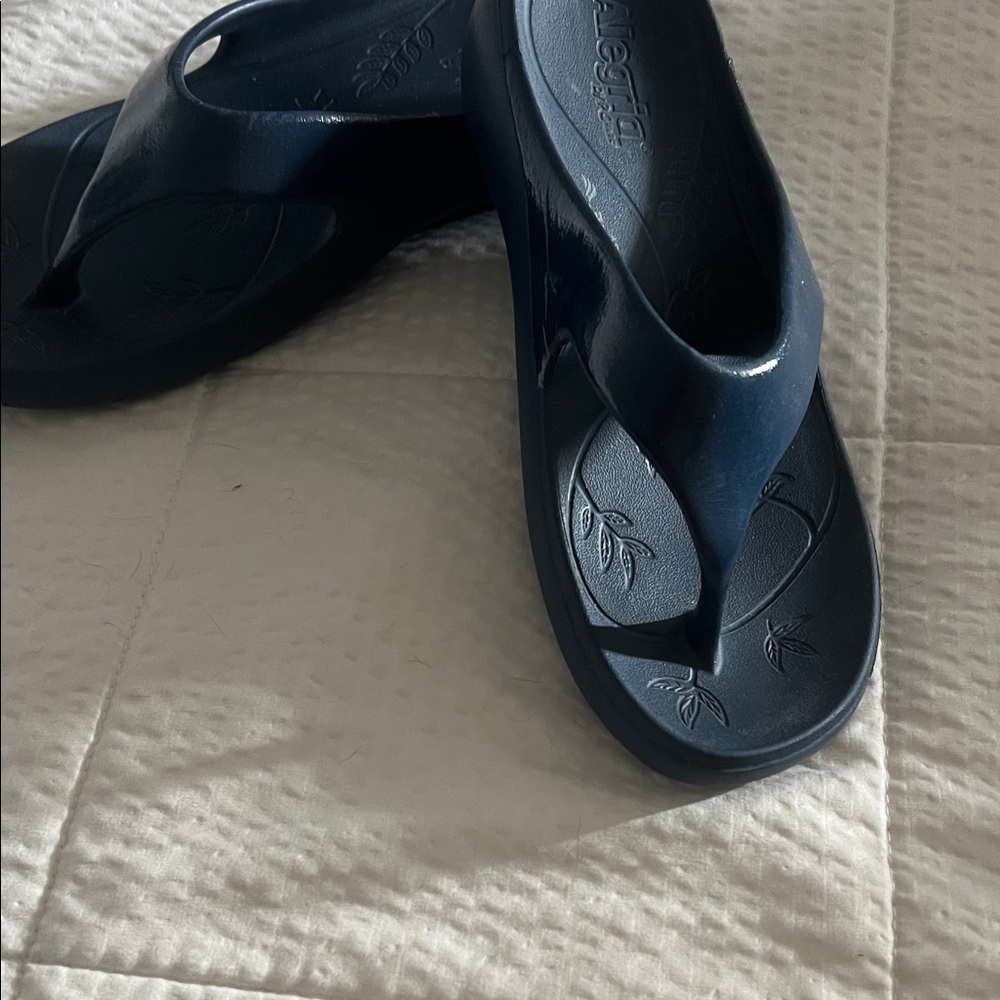 Alegria Navy Thong Sandals